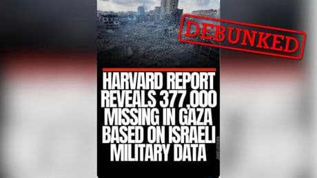 Did a ‘Harvard report’ reveal 377,000 Gazans are ‘missing’? The number has been misinterpreted