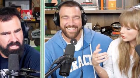 Taylor Swift pokes fun at Jason Kelce for panicking over Prince William meeting