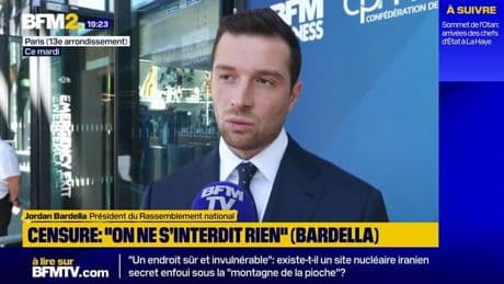 Censure: pour Jordan Bardella, "le moment de vérité" arrivera "entre la rentrée et la fin d'année"