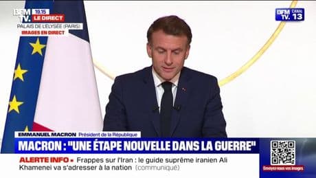 Attaques israéliennes contre l'Iran: "La France n'a pas participé à la conduite de ces frappes", affirme Emmanuel Macron