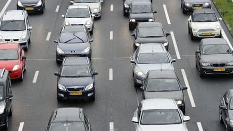 A28 naar Amersfoort dicht bij Hoevelaken na ongeluk