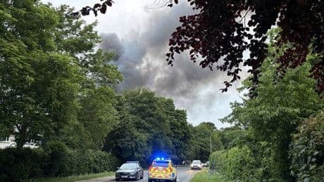Bicester fire: Huge blaze and 'multiple explosions' at former RAF base as residents told 'stay indoors'