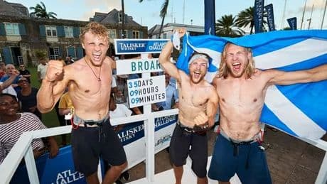 Boat challenge brother has lucky escape after being swept overboard during violent storm