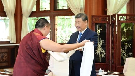China's Panchen Lama pledges loyalty to the Communist Party in a meeting with Xi