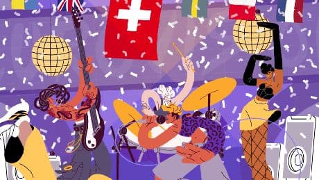 Everyone can see the Eurovision singers & dancers – but can you spot five hidden microphones in under 60 seconds?