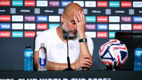 Pep Guardiola reacts after Man City dumped out of Club World Cup in Al-Hilal shock