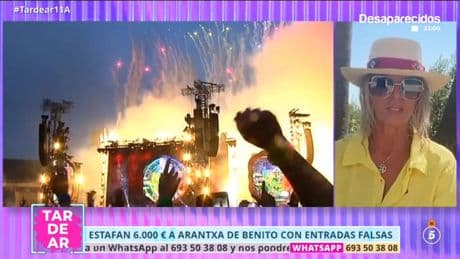 Estafan 6.000 € a Arantxa de Benito con entradas falsas de conciertos: "Me siento como en una película de terror"