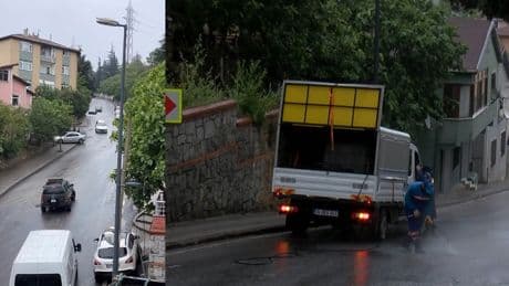 Üsküdar'da yola akaryakıt döküldü, art arda kazalar oldu