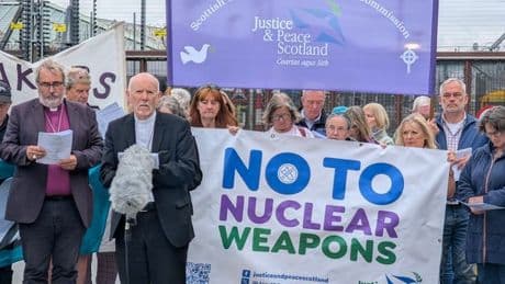 Anti-nuclear weapons demo takes place at Faslane base