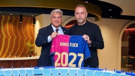 El mensaje de agradecimiento de Laporta a Flick