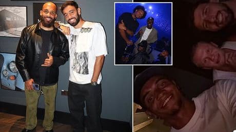 Man United and Man City stars enjoy final show of Drake's UK tour as new Premier League season draws closer