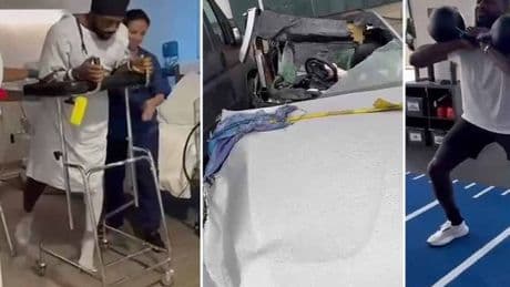Michail Antonio posts gruelling footage as he learns to walk again after horror crash