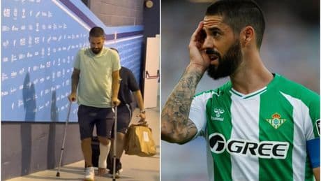 Isco enciende las alarmas en el Betis a una semana de empezar La Liga: se retira en muletas tras el amistoso ante el Málaga