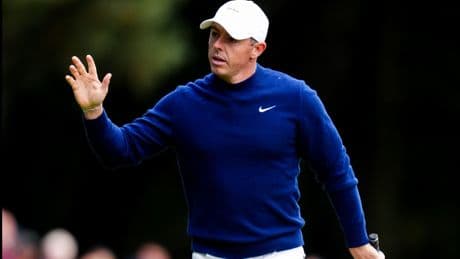 Rory McIlroy finds water on 18th to sit five shots off pace at PGA Championship