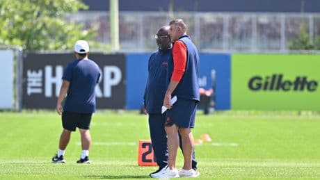 Patriots defensive coordinator Terrell Williams exits practice after medical scare