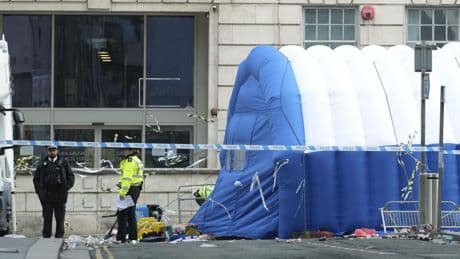 4 Liverpool fans seriously hurt when car plowed into a crowd. The suspect acted alone, police say