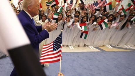 The extravagant ways Gulf leaders rolled out the red (and lavender) carpet for Trump, in photos