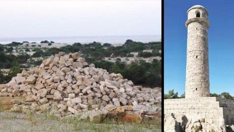 Tsunami’nin yıktığı deniz feneri 500 yıl sonra ayağa kalktı