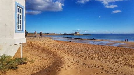The stunning Scottish beach with cosy pub by the sand perfect for family day out