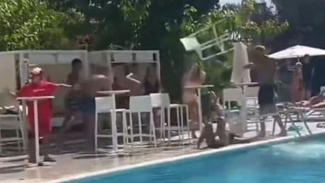 Footballer who scored at Wembley knocks out woman with chair in Ibiza brawl