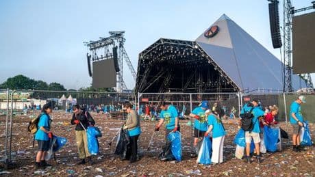 Glastonbury clean-up begins as field left strewn with rubbish and abandoned tents