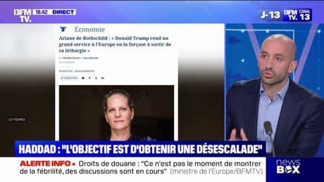Droits de douane: "Donald Trump est un révélateur de nos insuffisances et de nos faiblesses", explique Benjamin Haddad, ministre délégué de l'Europe
