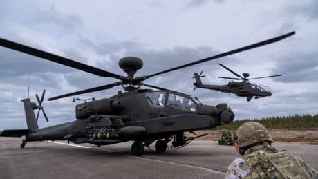 Watch Brit troops blast targets with £50m Apache attack choppers in huge show of force on Vlad’s doorstep in Lapland