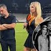 Married football manager's awkward interviews go viral as he desperately tries to avoid eye contact with stunning reporter