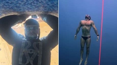 Now THAT'S what you call breath-taking! Diver holds his breath underwater for over 29 MINUTES to set new world record