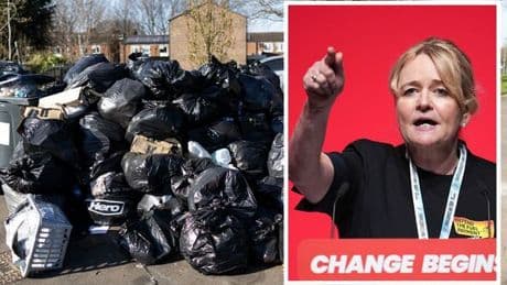 Unions threaten to cripple whole of UK with bin strikes as Labour told 'get a grip!'