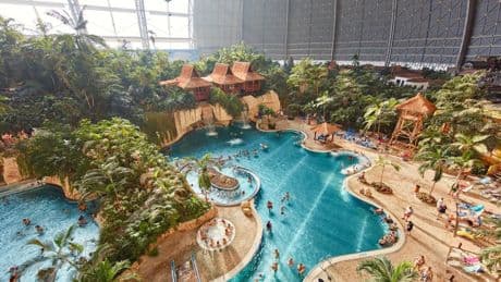 Europe’s largest tropical resort is 26C all year round with indoor beach, swimming lagoon and new Hawaiian-themed town
