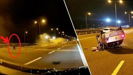 Auto slaat over de kop bij ongeluk in Turkije