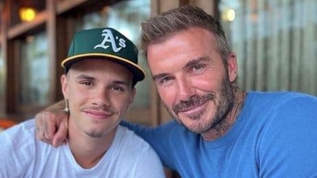 Romeo Beckham shares hilarious throwback snaps of dad David Beckham on 50th birthday
