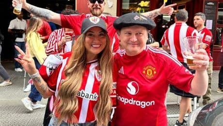 Un matrimonio unido por el Athletic y el Manchester United: «Fui a aprender inglés y me quedé por amor»
