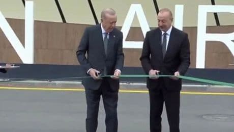 Laçın Havalimanı hizmete alındı... Kurdeleyi Cumhurbaşkanı Erdoğan kesti
