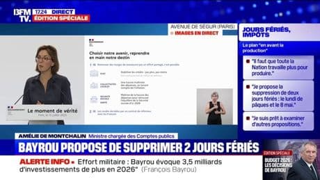 Budget 2026: "La première des priorités, c'est celle de la sécurité", assure Amélie de Montchalain