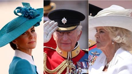 Trooping the Colour, pagelle look: Kate regina di stile, Charlotte uguale alla mamma, Camilla litiga con il cappello. Louis e George? Fotocopia