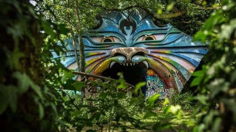 Eerie theme park left to rot has dark secret lying in one of its crumbling rides