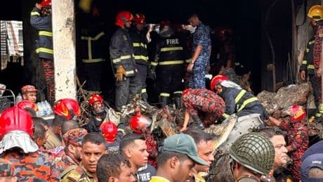 At least 16 dead after fighter jet crashes into school in Bangladesh