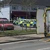 Car smashes through Costa Coffee window to injure three as emergency services scramble to scene