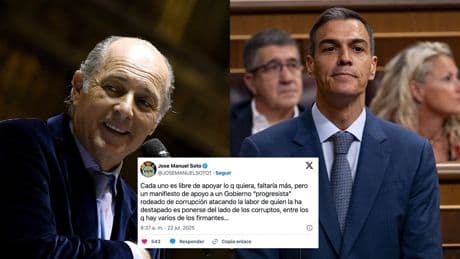 José Manuel Soto, tajante contra el manifiesto de apoyo a Sánchez: &quot;Es ponerse del lado de los corruptos&quot;