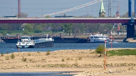 Rhein/Niedrigwasser: Trockenheit beeinträchtigt Schifffahrt – Pegelstände fallen weiter