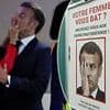 Outrage as French gym uses AI image of a bruised President Macron to urge battered husbands to sign up for self-defence classes - following plane incident with his wife Brigitte