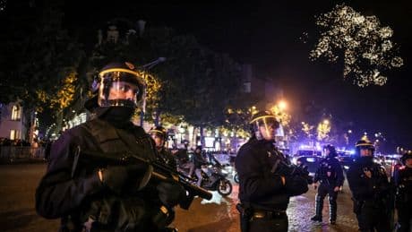Chaos in Paris as car hits fans after PSG victory over Arsenal
