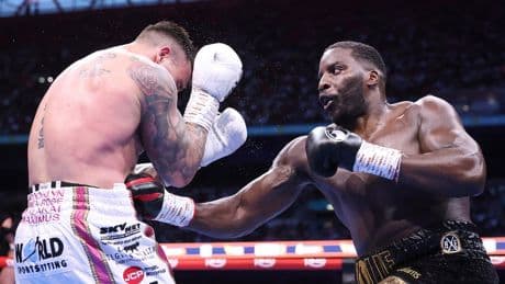 Lawrence Okolie names two-man shortlist for his next fight after Usyk-Dubois undercard win