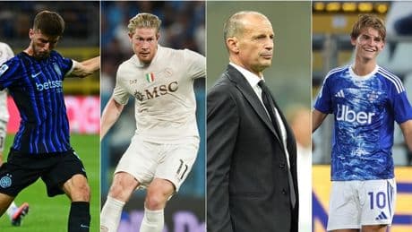 Pagelle Serie A, top e flop prima giornata: Sucic (7,5) illumina San Siro, Nico Paz (7,5) stende la Lazio, De Bruyne (7), Wesley (7), Allegri (4) il suo Milan stecca