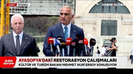 Bakan Ersoy'dan Ayasofya restorasyonu hakkında açıklama: Deprem güvenliğinin sağlanması öncelikle önem arz etmekte