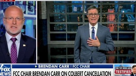 Trump’s FCC chair plays coy on Fox News when asked if president involved in Colbert’s cancellation