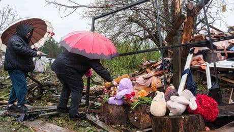 Children among 12 killed after Russia launches largest aerial bombardment of Ukraine war
