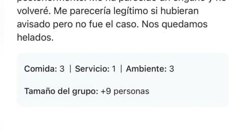 La criticada sanción que aplicó un restaurante a un grupo tras descubrir que a su reserva de 18 personas acudieron 15